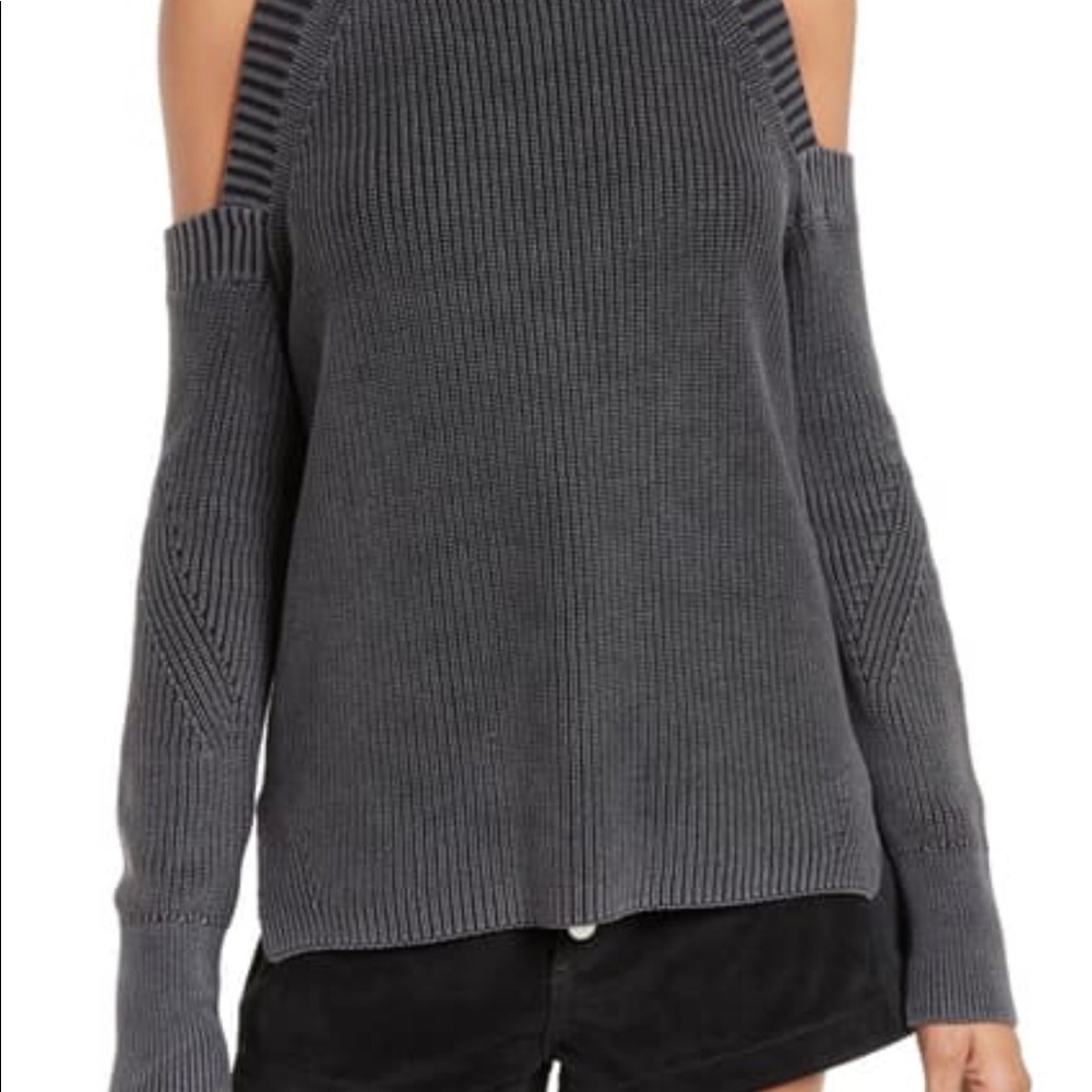 COPY - Rag & Bone Grey Cold Shoulder Sweater, Siz…